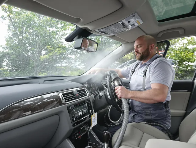 Uxbridge Air Duct Cleaning specialist performing professional car duct cleaning in Uxbridge
