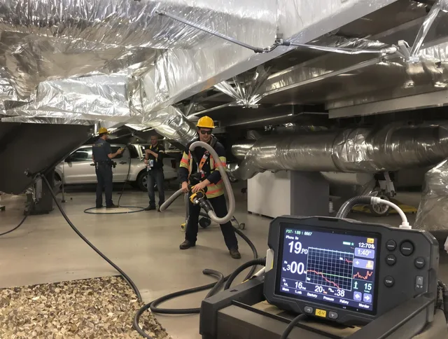 Professional negative pressure duct cleaning by Uxbridge Air Duct Cleaning in Uxbridge