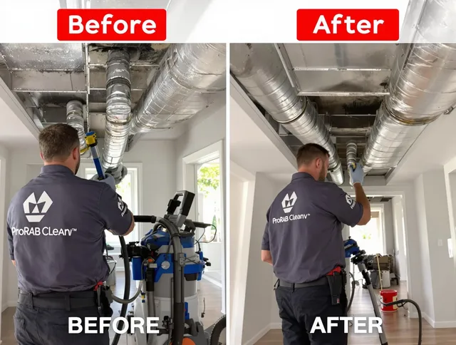Uxbridge Air Duct Cleaning expert performing thorough residential duct cleaning in a Uxbridge home